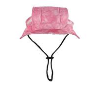 Bucket Hats for Pet - Tie Dye Cotton Visor Hat with Ear Holes Adjustable Round Brim Fisherman Cap Sun Protection for Small Dogs Cats Summer Outdoor Travel Beach (#3,M)