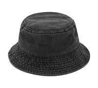 Bucket Hats Men Washed Cotton Bucket Hat Foldable Beach Hat Wide Brim Washed Denim Hat Cute Outdoor Fisherman Hat Camping Hats Unisex (BK1, One Size)