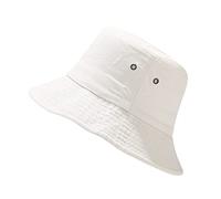 Bucket Hats Men Washed Cotton Bucket Hat Lovely Smile Fisherman's Hat Holiday Travel Hat Cute Outdoor Fisherman Hat Camping Hats for Hip Hop Party Travel (White, One Size)