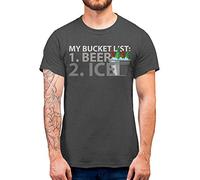 Bucket List: Beer, Ice Funny T Shirt - Alcohol Parody Funny Top
