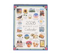 Bucket List Calendar 2026, The Bucket List Monthly Wall Planner 2026 Calendars Creative Buckets Family Calendar Month for Home Office All (Ad)