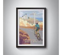 Bucket List Prints Lands End to John O'Groats Cycling Travel Poster 12x16in / Print Only