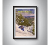 Bucket List Prints Northstar California Lake Tahoe Ski Resort Travel Poster A4 8.3x11.7in / Print Only