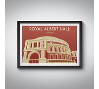 Bucket List Prints Royal Albert Hall London Travel Poster A3 11.7x16.5in / Print Only