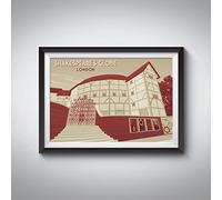 Bucket List Prints Shakespeare's Globe Theatre London Travel Poster 12x16in / Print Only