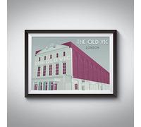 Bucket List Prints The Old Vic Theatre London Travel Poster A2 16.5x23.4in / Print Only