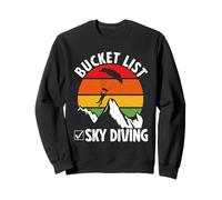 Bucket List Sky Diving Vintage Skydiving Parachuting Skydive Sweatshirt