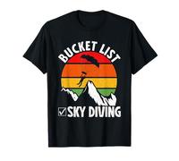 Bucket List Sky Diving Vintage Skydiving Parachuting Skydive T-Shirt