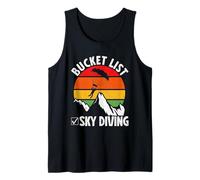 Bucket List Sky Diving Vintage Skydiving Parachuting Skydive Tank Top