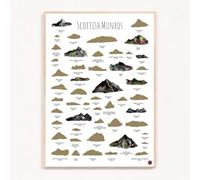 Bucket List Studio Scottish Munro Scratch Off Poster (A3) - Scratch Off Top 50 Walked Scottish Munros - Mountain Challenge Poster - Gift for Hikers, Walkers & Scotland Lovers