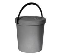 Round Bucket Lid Handle 16L Storage Water Mop Cleaning Bin White / Grey Classic
