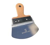 Bucket Scoop Plaster Tools - Skimflex 165mm & 200mm Flexible, Rigid, Galvanised & Curved Spatula Scoops with Cork or Rubber Handle - Pan Style & Scraper Type for Render & Plaster
