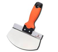 Bucket Scoop Plaster Tools - Skimflex 165mm & 200mm Flexible, Rigid, Galvanised & Curved Spatula Scoops with Cork or Rubber Handle - Pan Style & Scraper Type for Render & Plaster