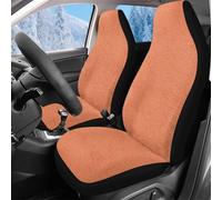 Bucket Seats Covers Orange 2 Pcs Car Seat Protector Non-Slip Front Seats Cushion Cover Soft Car Seat Cover For Mpv, Car, Truck, 52X138Cm
