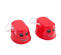Bucket Stilts Kid Stilt Walking Cup Children Stepper Toy Walking Stilts Plastic Balancing Stilts For Children Kids Ability Developing Toy (Red, One Size)