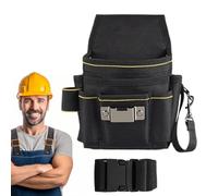 Bucket Waist Tool Bag - Compact Multifunctional Tool Waist Bag with Quick Release | Tear Resistant Oxford Cloth for Electric Roofing Projects