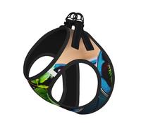 Bucket With Full Of Cherries Printing Dog Summer Harness With Leash Set,Adjustable And Reflective Step-In Puppy Pet Vest Harnesses