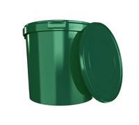 Bucket with Lid 10 L Green Round Plastic Bucket Food-Safe Airtight and Stable Empty Bucket with Handle and Lid Suitable for Food Chemistry Washing Powder Adhesives