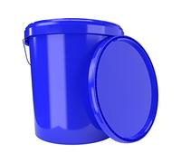 Bucket with Lid 16 Litres Blue Food Safe Airtight and Stable Empty Bucket with Handle and Closure Lid for Food Chemistry Wall Paint Washing Powder Adhesives Suitable
