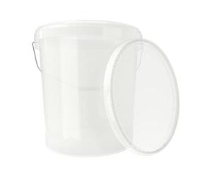 Bucket with Lid 16 Litres Natural - Food Safe Airtight and Stable, Empty Bucket with Handle and Closure Lid for Food Chemistry Wall Paint Washing Powder Adhesives Suitable