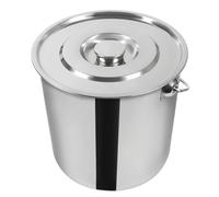 Bucket with Lid, Stainless Steel Container with Lid, Round Kitchen Bucket with Handle for Food, Chemistry, Washing Powder, Adhesives, Suitable (20 Litres)