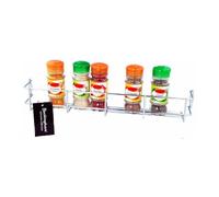 Buckingham 1 Tier Spice and Herb Rack Premium Quality Heavy-Duty Chrome Wall Mounted Kitchen Cupboard Storage Organiser 38.5 Cm