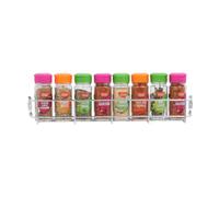 Buckingham 1 Tier Spice and Herb Rack Premium Quality Heavy-Duty Chrome Wall Mounted Cupboard Storage for 8 Jars (Tier 1)