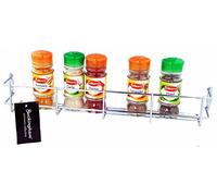 Buckingham 1 Tier Spice and Herb Rack Premium Quality Heavy-Duty Chrome Wall Mounted Kitchen Cupboard Storage Organiser 38.5 Cm