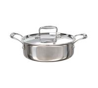 Buckingham Elite Tri-Ply 18/8 Stainless Steel Sauteuse Pan Cooking Casserole Pot 20 Cm , 2 Litre