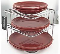 Buckingham 3 Tier Chrome Corner Plate Kitchen Cupboard Organiser, Storage Rack, Metal, 22.5 cm