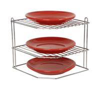 Buckingham 3 Tier Corner Plate Kitchen Cupboard Organiser Tidy Storage Rack 23Cm Chrome Plated