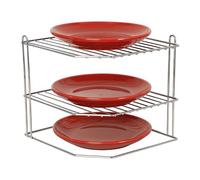 Buckingham 3 Tier Corner Plate Kitchen Cupboard Organiser Tidy Storage Rack 23Cm Chrome Plated
