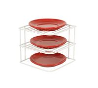 Buckingham 3-Tier Corner Plate Rack Kitchen Shelf Organizer Black Durable Storage