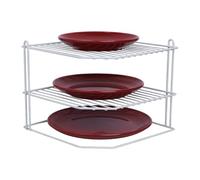 Buckingham 3 Tier Corner Plate Kitchen Cupboard Organiser Tidy Storage Rack 28 Cm