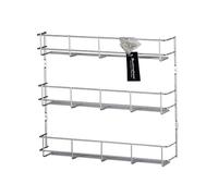 Buckingham 3 Tier Spice and Herb Rack Premium Quality Heavy-Duty Chrome Wall Mounted Kitchen Cupboard Storage Organiser 38.5 Cm
