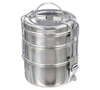 Buckingham 3-Tier Stainless Steel Tiffin Lunch Box With Carry Handle 12 Cm