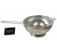 Buckingham 30777 Micro-Perforated Stainless Steel Long Handle Colander Strainer for Rice Pasta Spaghetti Noodles Vegetables Fruits Cooking and Kitchen Use