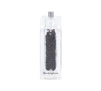 Buckingham 30904 Premium Acrylic Mill Modern Aesthetic Durable Ceramic Spices Adjustable Salt and Pepper Grinders Mechanism, Transparent