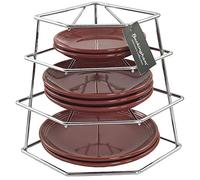 Buckingham 4 Tier Corner Plate Rack Kitchen Cupboard Organiser Premium Quality Dish Rack Space Saver Shelf Organiser 23 Cm (Chrome)