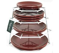 (White) Buckingham 4 Tier Corner Plate Kitchen Organiser