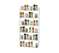 Buckingham 6 Tier Cupboad Spice Jar Organising Rack , Width 38.5 Cm, Silver