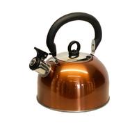 Buckingham Camping Whistling Kettle Stainless Steel Metallic Copper 2.5 Litres
