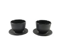 Buckingham Cast Iron Japanese Four Piece Cup & Saucer Set