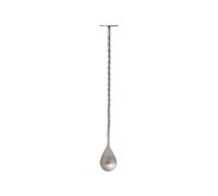 Buckingham Cocktail Mixing Spoon Double-Ended Bar Spoon With Twisted Stem And Coin End 26 Cm