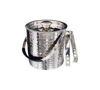 Buckingham Double Wall Stainless Steel Ice Bucket With Lid And Ice Tong 15 Cm , 2 Litres