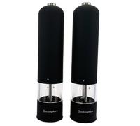 Buckingham Electric Salt & Pepper Mill Set Black Abs Plastic Soft Touch, Black
