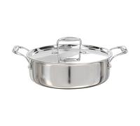 Buckingham Elite Tri Stainless Steel Sauteuse Pan with Lid Induction Stainless Steel Pan Stay Cool Handle PFAS Free Ensures Fast Even Heating 24cm 2.9 litres