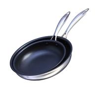 Buckingham Elite Triply 18/8 Stainless Steel Frying Pan Set Of 2 Ilag Non-Stick (20 Cm , 24 Cm )