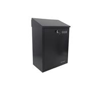 Buckingham 40064 Wall Mounted Steel Lockable Mail, Post, Letter Box, Weather Resistant, Black, Extra Large
