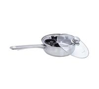 Buckingham Stainless Steel Four Hole Egg Poacher 20 cm with Non-Stick Removable Cups, Silver